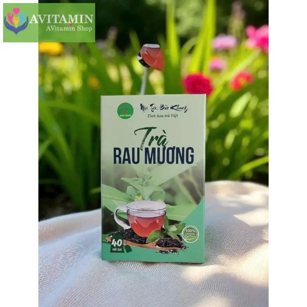 Hộp 40 gói trà rau mương Bảo Khang trà túi lọc rau mương thảo mộc tự nhiên đồ uống mỗi ngày