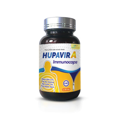 Viên uống Hupavir Immunocaps hỗ trợ đào thải HPV, sùi mào gà , hỗ trợ tăng cường đề kháng cho cả nam và nữ lọ 60 viên