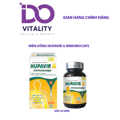 Viên uống Hupavir Immunocaps hỗ trợ đào thải HPV, sùi mào gà , hỗ trợ tăng cường đề kháng cho cả nam và nữ lọ 60 viên
