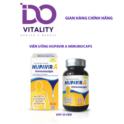 Viên uống Hupavir Immunocaps hỗ trợ đào thải HPV, sùi mào gà , hỗ trợ tăng cường đề kháng cho cả nam và nữ lọ 60 viên