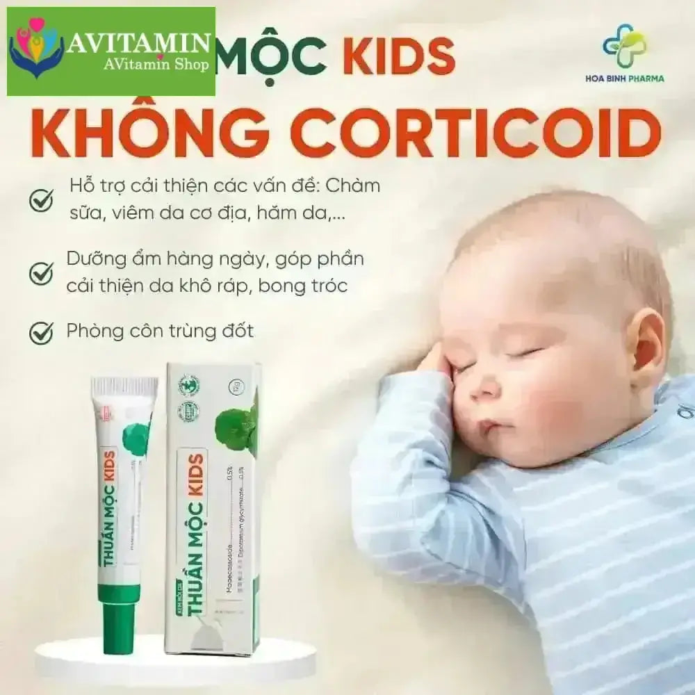 Kem Bôi Da Thuần Mộc Kids - Giúp Làm Dịu Mát Da Khi Bị Rôm Sảy, Mẩn Ngứa, Bảo Vệ Da Cho Bé (Tuýp 12g) (Hàng Chính Hãng) - AVITAMINSHOP.COM