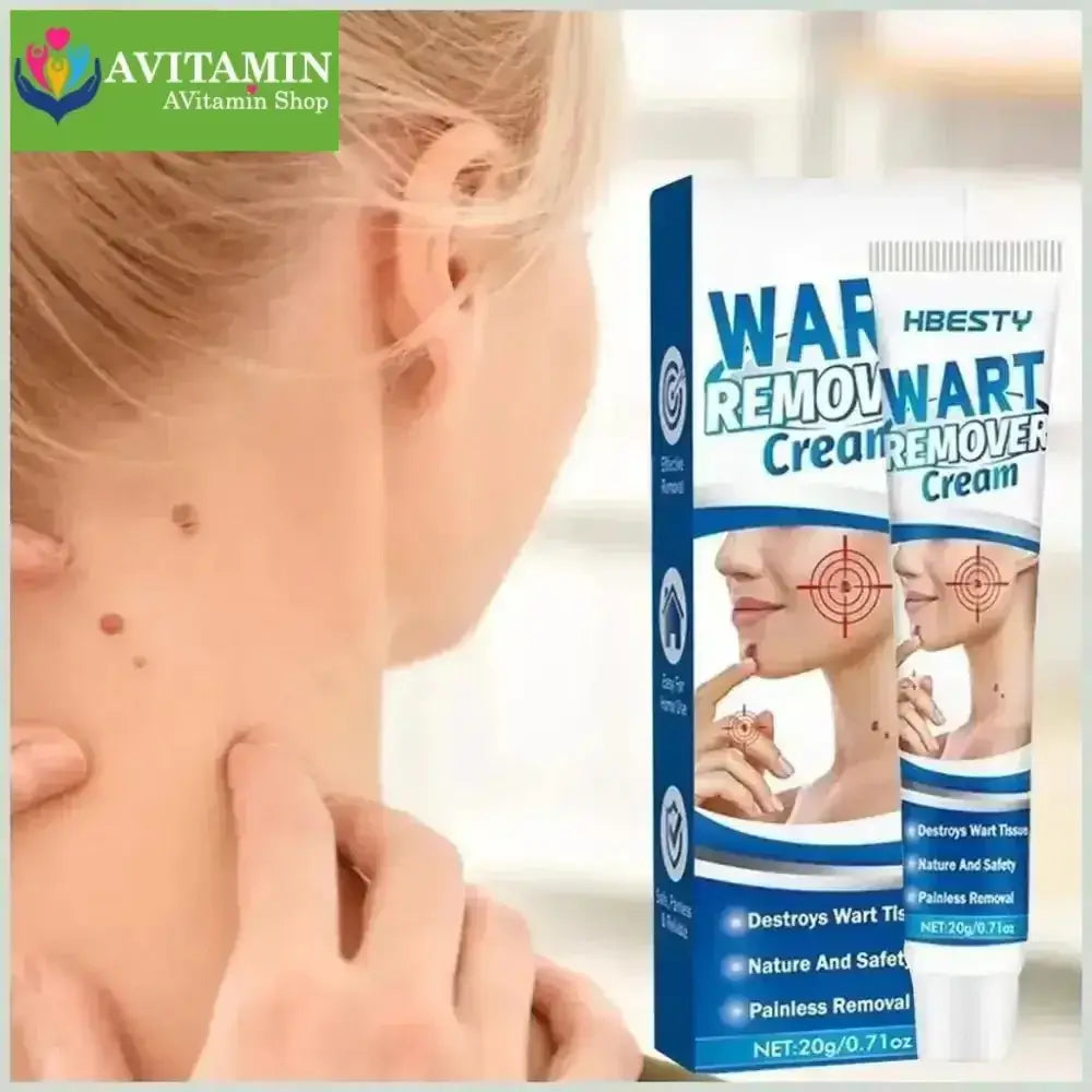 Kem Bôi Mụn Thịt Dư HBESTY WART REMOVER CREAM - Kem HBESTY Rụng Cồi Mụn, Rụng Mụn Thịt Dư, Không Đau Ngứa - AVITAMINSHOP.COM