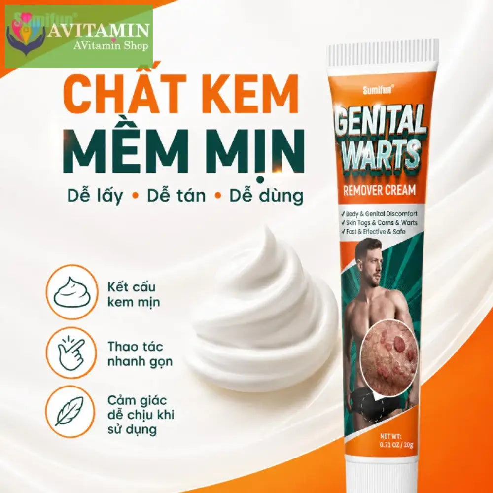 Kem bôi nam khoa Sumifun giúp giảm ngứa vùng kín làm sạch mụn cóc sùi mào gà 20g
