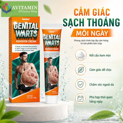 Kem bôi nam khoa Sumifun giúp giảm ngứa vùng kín làm sạch mụn cóc sùi mào gà 20g