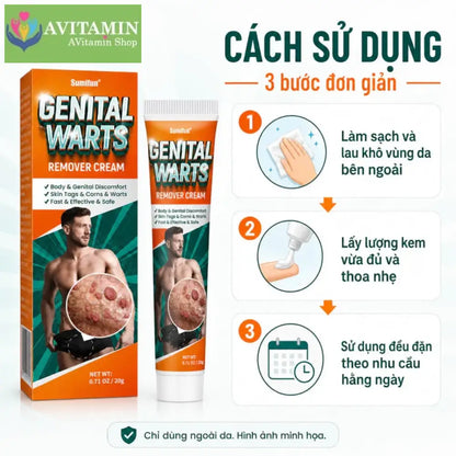 Kem bôi nam khoa Sumifun giúp giảm ngứa vùng kín làm sạch mụn cóc sùi mào gà 20g