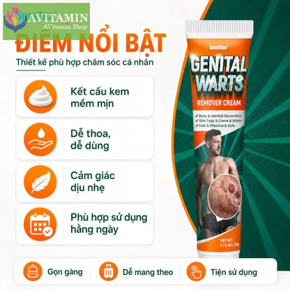 Kem bôi nam khoa Sumifun giúp giảm ngứa vùng kín làm sạch mụn cóc sùi mào gà 20g