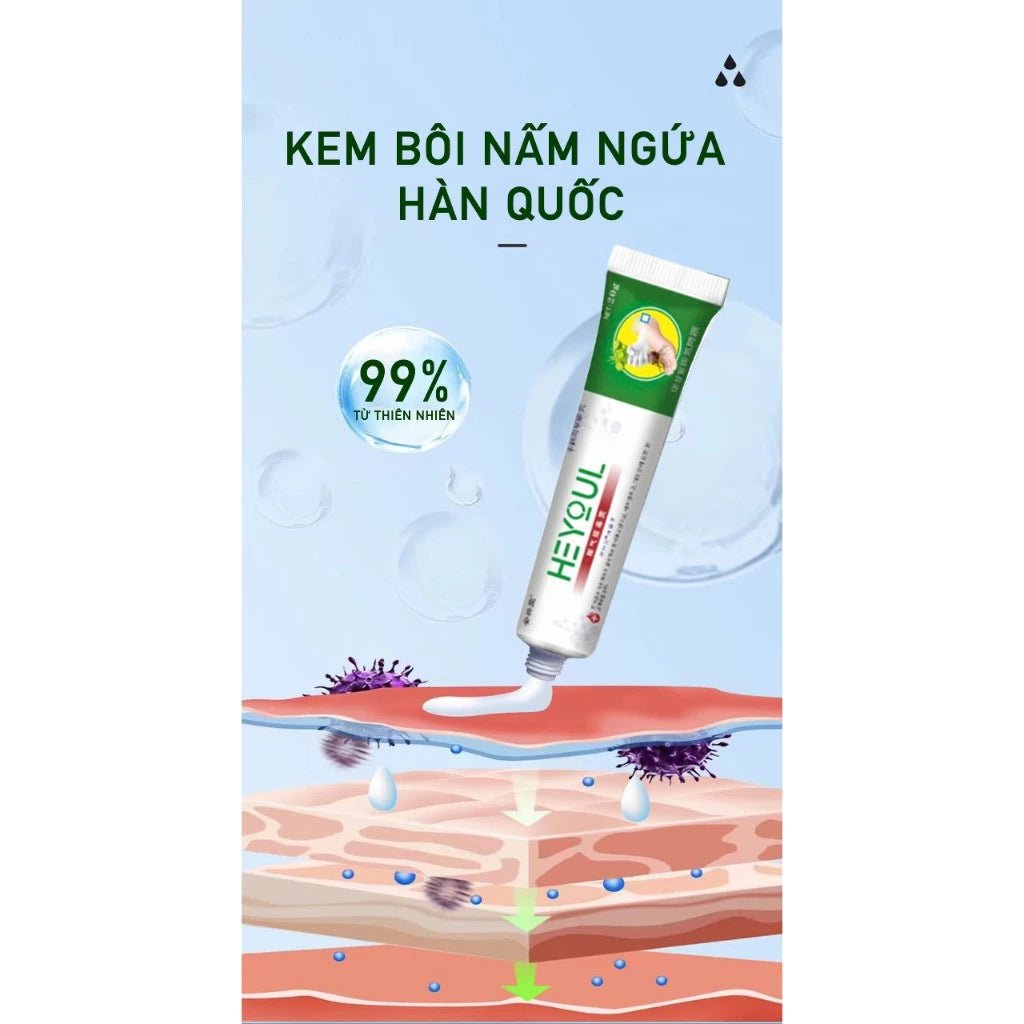 Kem bôi ngoài da HEYOUL Hàn Quốc á sừng, chàm, tổ đỉa, nấm hắc lào, viêm da cơ địa trọng lượng 20gr - AVITAMINSHOP.COM