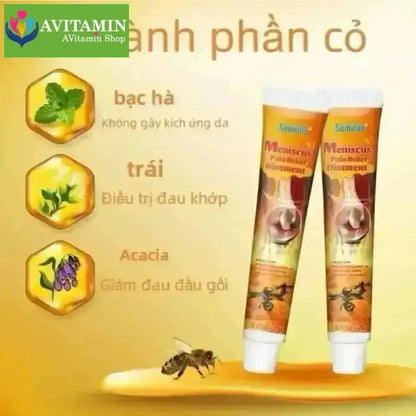 Kem Bôi Nọc Ong Hỗ Trợ Giảm Đau Nhức Xương Khớp Meniscus Pain Relief Ointment - AVITAMINSHOP.COM
