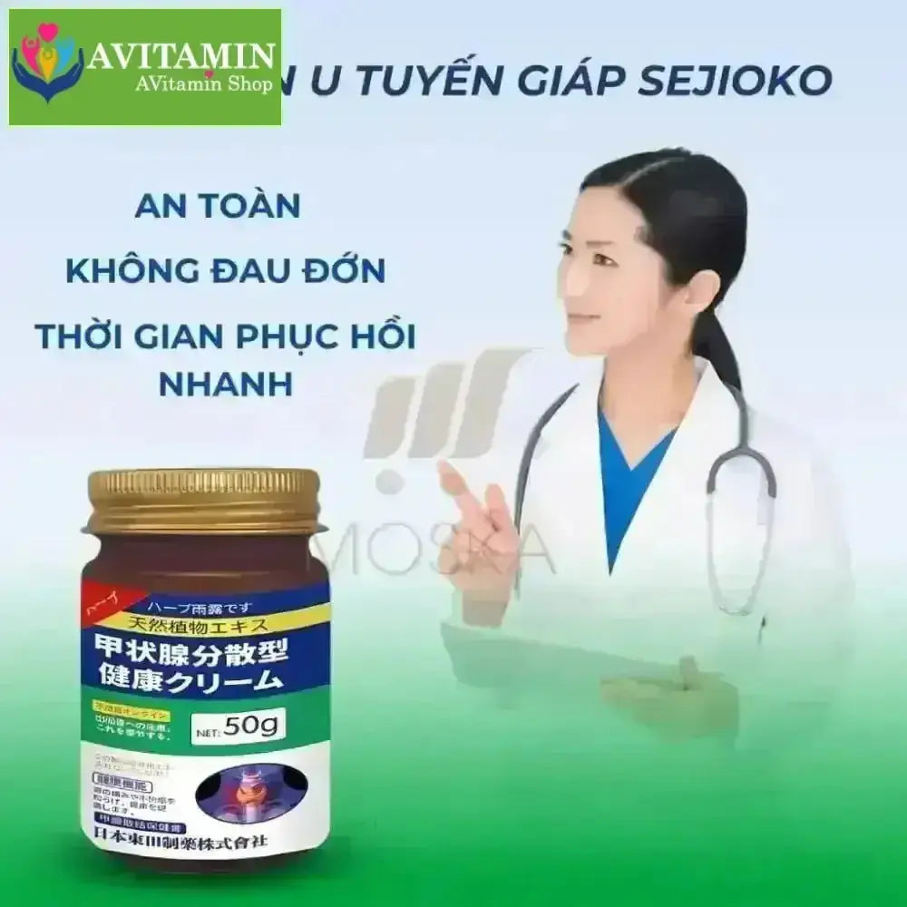 Kem Bôi Tan U Tuyến Giáp SENJOKO Nhật Bản 50g, Kem Tan Rã Tuyến Giáp, Cao Cổ Truyền Tăng Cường Sức Khoẻ Tuyến Giáp - AVITAMINSHOP.COM