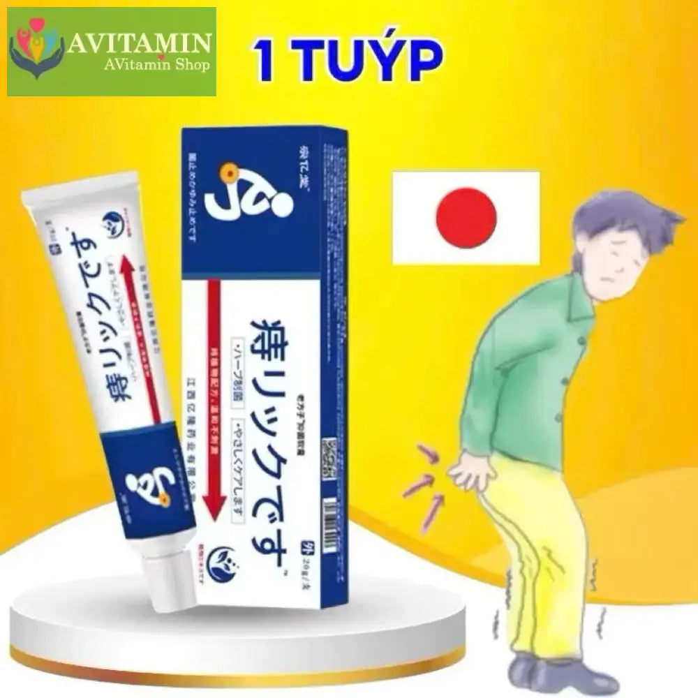 Kem bôi trĩ Nhật Bản Chữ A - Hỗ trợ co búi trĩ giảm sưng đau nứt kẽ hậu môn hiệu quả 20g
