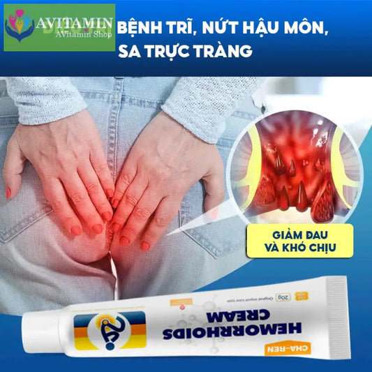 Kem Bôi Trĩ Nội Ngoại Hỗn Hợp CHA-REN Hàng Xuất Khẩu Châu Âu (EU) Giúp Co Trĩ Giảm Đau Rát Hậu Môn