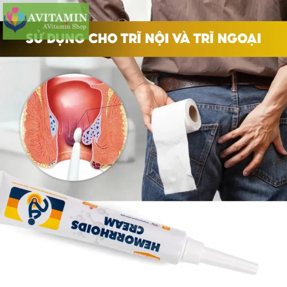 Kem Bôi Trĩ Nội Ngoại Hỗn Hợp CHA-REN Hàng Xuất Khẩu Châu Âu (EU) Giúp Co Trĩ Giảm Đau Rát Hậu Môn