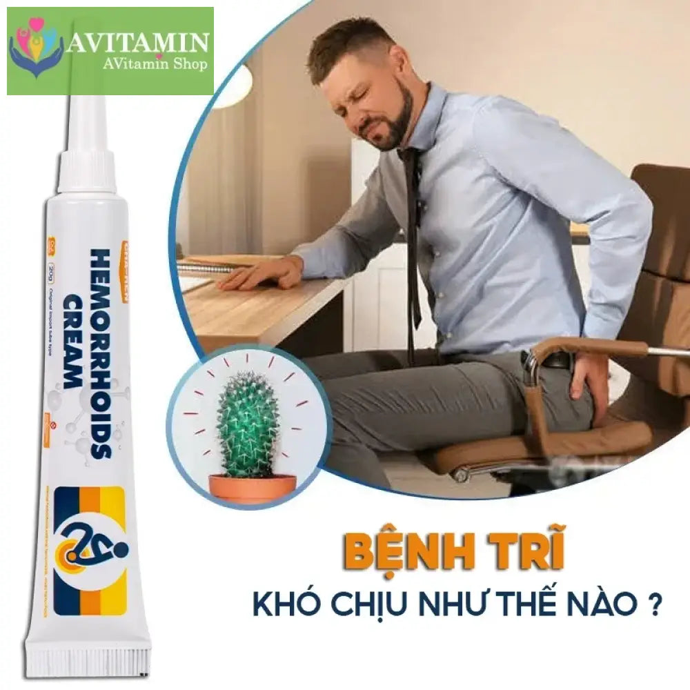 Kem Bôi Trĩ Nội Ngoại Hỗn Hợp CHA-REN Hàng Xuất Khẩu Châu Âu (EU) Giúp Co Trĩ Giảm Đau Rát Hậu Môn