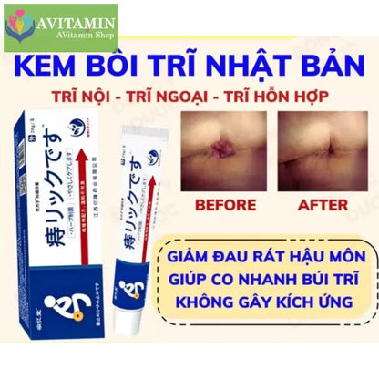 Kem Bôi Trĩ Nội Trĩ Ngoại Trĩ Hỗn Hợp Giúp Co Nhanh Búi Trĩ Giảm Đau Rát Hậu Môn