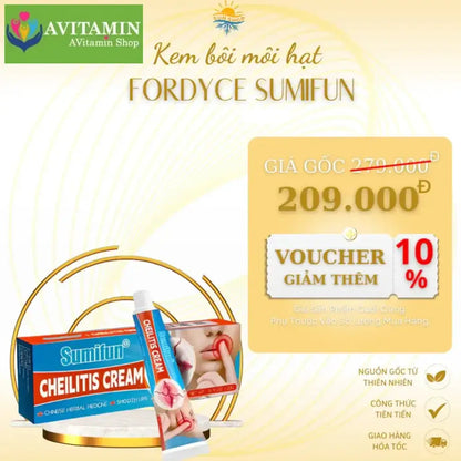 Kem Bong Mụn Môi FORDYCE SUMIFUN 20gr, Khử Thâm Môi, Dưỡng Ẩm Môi, Kem Chống Nứt Nẻ Môi, Môi Mềm Mịn Hồng Mướt - AVITAMINSHOP.COM