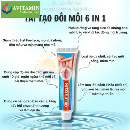 Kem Bong Mụn Môi FORDYCE SUMIFUN 20gr, Khử Thâm Môi, Dưỡng Ẩm Môi, Kem Chống Nứt Nẻ Môi, Môi Mềm Mịn Hồng Mướt - AVITAMINSHOP.COM