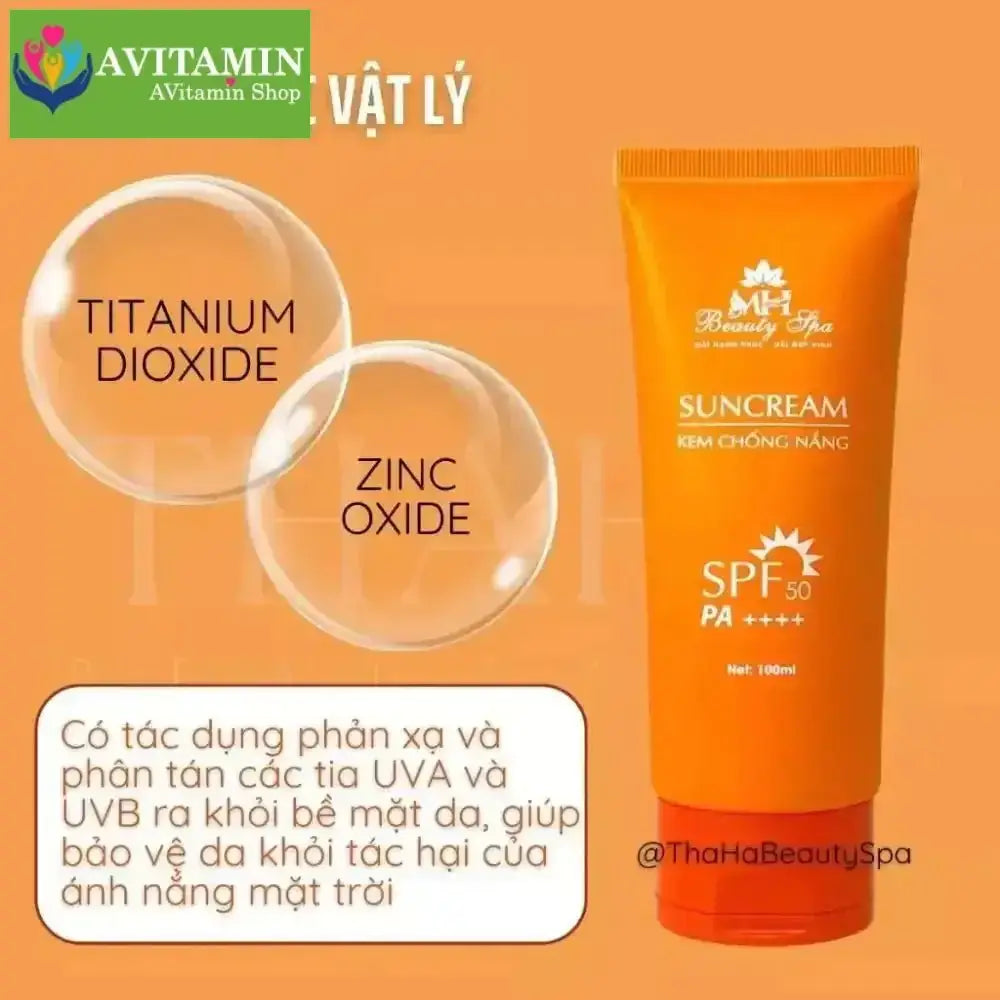 Kem chống nắng dưỡng da SUNCREAM – Kem chống nắng vật lý & hóa học, kiềm dầu, ngăn ngừa sạm nám, dưỡng ẩm & làm dịu da - AVITAMINSHOP.COM