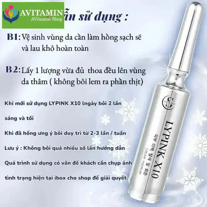 Kem Hồng Nhũ Hoa LyPink X10 khử thâm bikini làm hồng tự nhiên không hồng ảo - AVITAMINSHOP.COM
