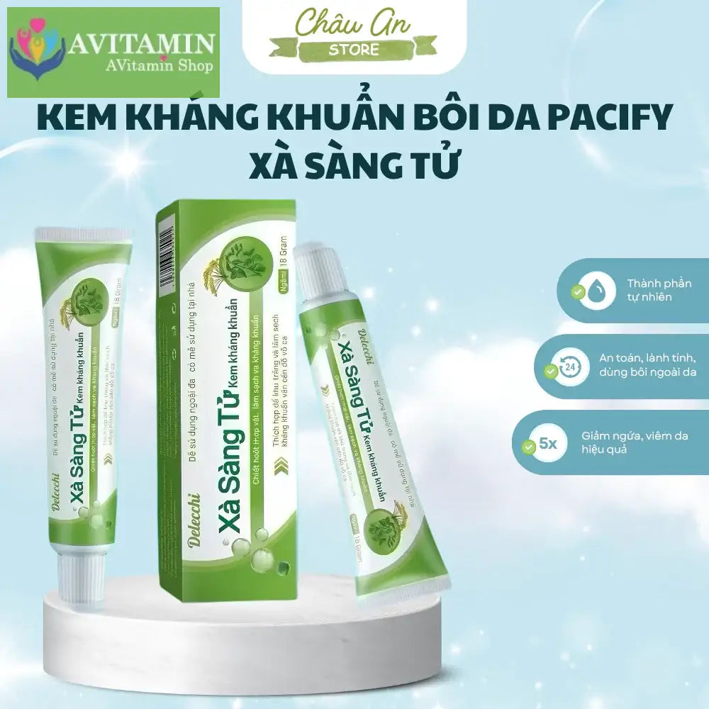 Kem kháng khuẩn bôi da Pacify Xà Sàng Tử (loại 18g) giảm ngứa viêm da