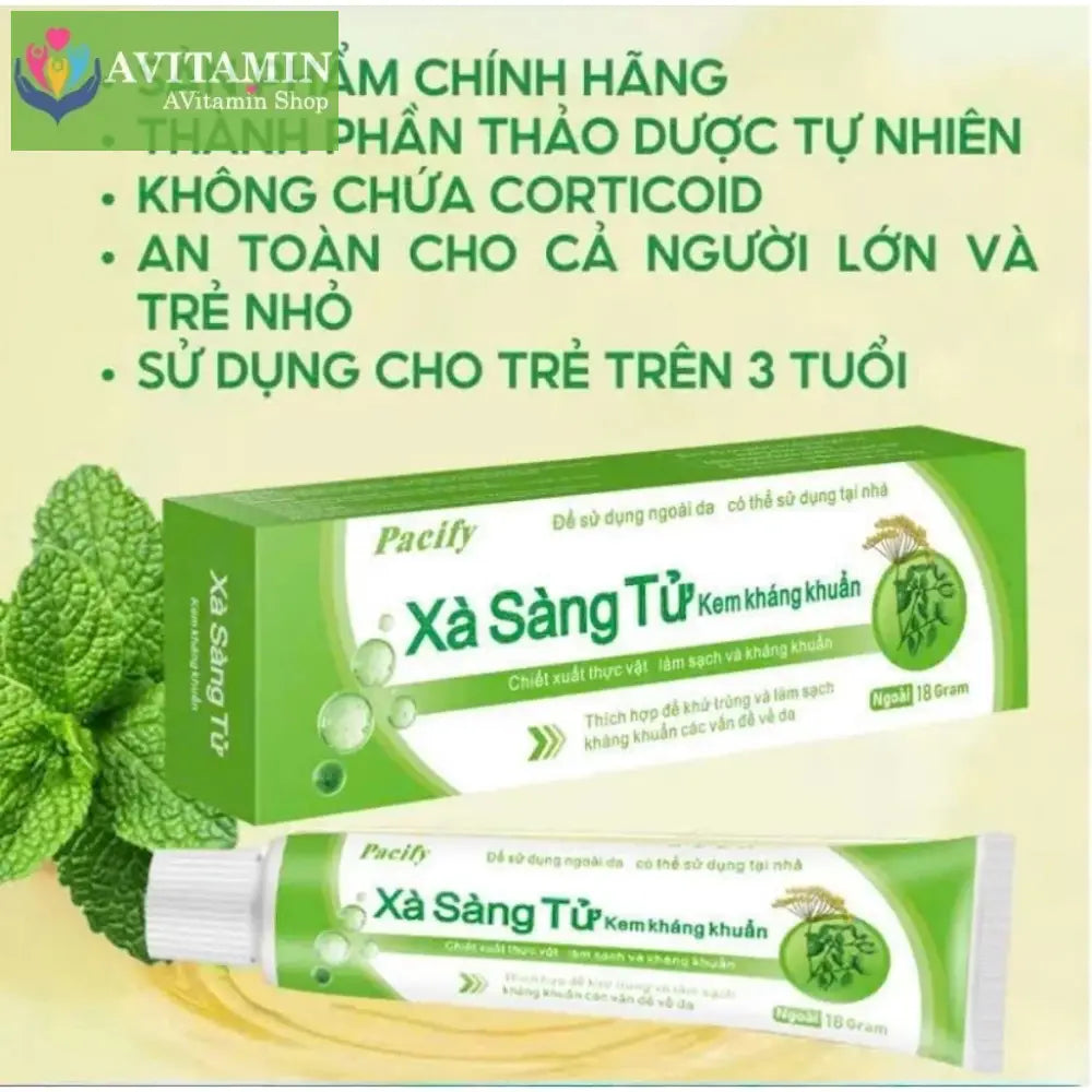 Kem kháng khuẩn bôi da Pacify Xà Sàng Tử (loại 18g) giảm ngứa viêm da