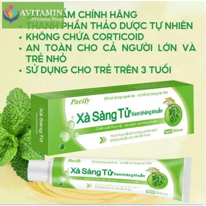 Kem kháng khuẩn bôi da Pacify Xà Sàng Tử (loại 18g) giảm ngứa viêm da
