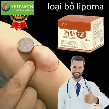 Kem loại bỏ u mỡ tan u mỡ Kem lipoma Loại bỏ mỡ dưới da 30g Tinh chất thảo mộc tự nhiên Giảm đau thần kinh gân khớp - AVITAMINSHOP.COM