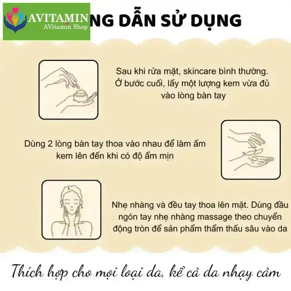 Kem Nám Tàn Nhang Nhân Sâm CNXUER Hộp 60g Kem Mờ Thâm Nám Tàn Nhang Dưỡng Ẩm Sáng Da Ngừa Lão Hóa - AVITAMINSHOP.COM
