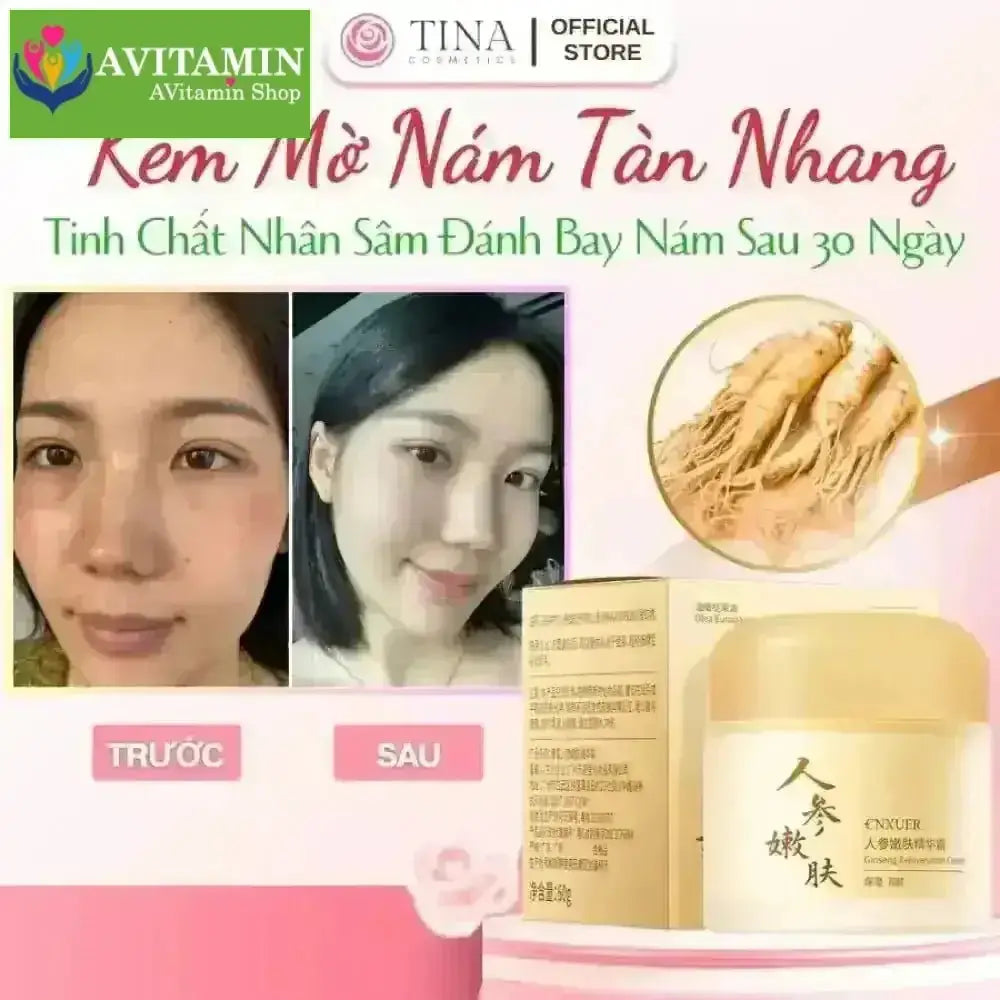 Kem Nám Tàn Nhang Nhân Sâm CNXUER Hộp 60g Kem Mờ Thâm Nám Tàn Nhang Dưỡng Ẩm Sáng Da Ngừa Lão Hóa - AVITAMINSHOP.COM