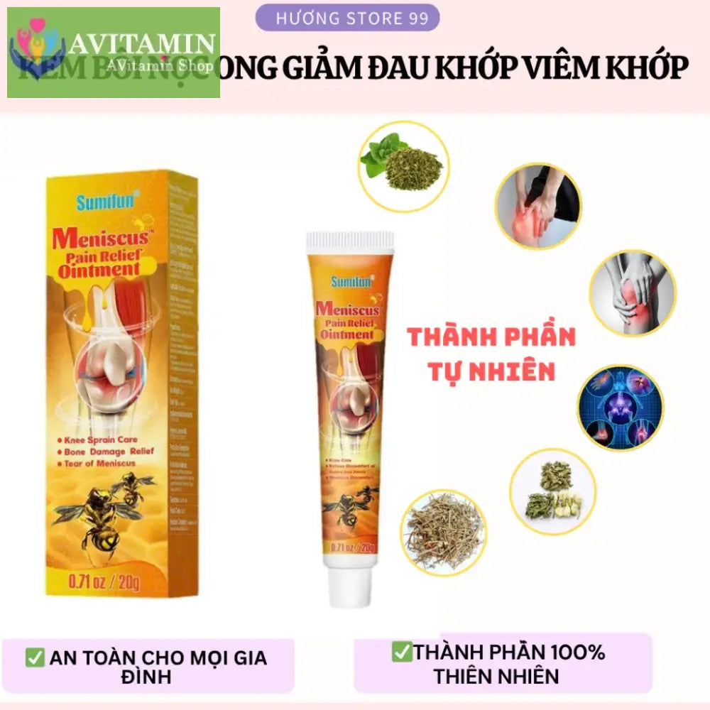 [kem ong] SUMIFUN Gel Nọc Ong Xoa Bóp Giảm Đau Lưng Mỏi Gối Đau Vai Gáy Chính Hãng 20g giảm đau nhức xương