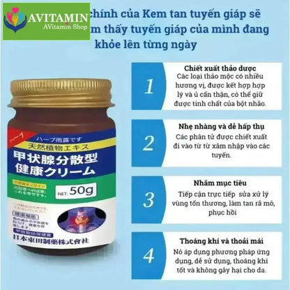 Kem Tan Rã Tuyến Giáp Senjoko Nhật Bản 50GR - Giải Pháp Cường Giáp Hiệu Quả, Dễ Dàng Sử Dụng - AVITAMINSHOP.COM