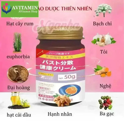 Kem Tan U Bướu Tuyến Vú Senjoko Nhật Bản 50g - Tan U Bướu, U Vú, Giảm Sưng Đau Hạch Nách, Ngực, U Xơ Tuyến Vú Lành Tính - AVITAMINSHOP.COM