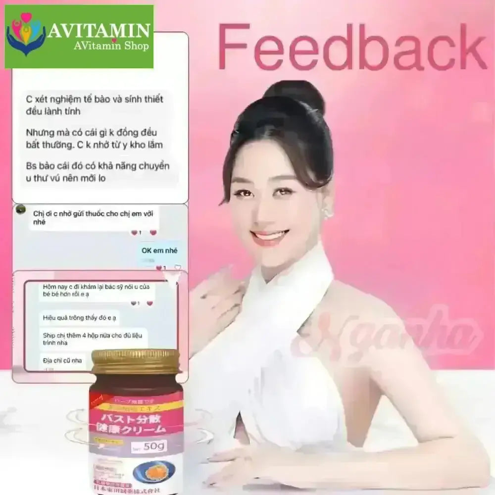 Kem Tan U Bướu Tuyến Vú Senjoko Nhật Bản 50g - Tan U Bướu, U Vú, Giảm Sưng Đau Hạch Nách, Ngực, U Xơ Tuyến Vú Lành Tính - AVITAMINSHOP.COM