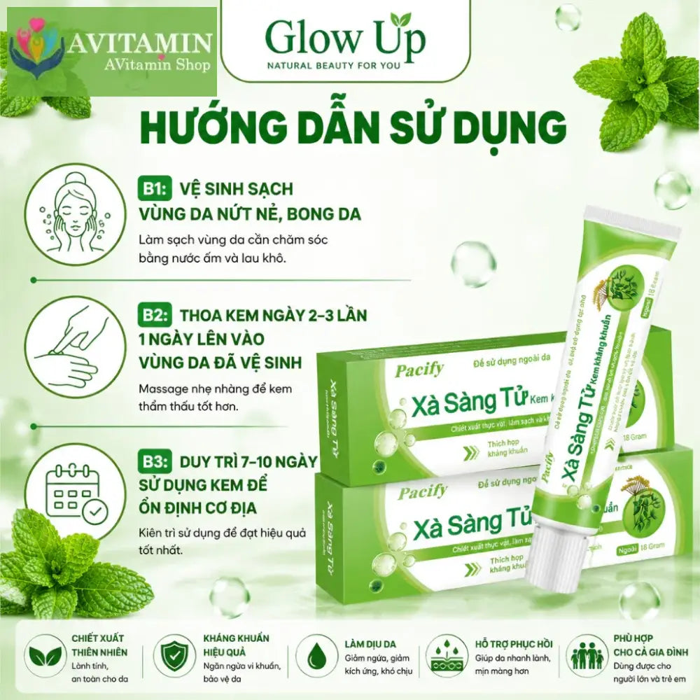 Kem Thảo Dược Xà Sàng Tử - Hỗ trợ làm dịu da giảm cảm giác ngứa ngáy