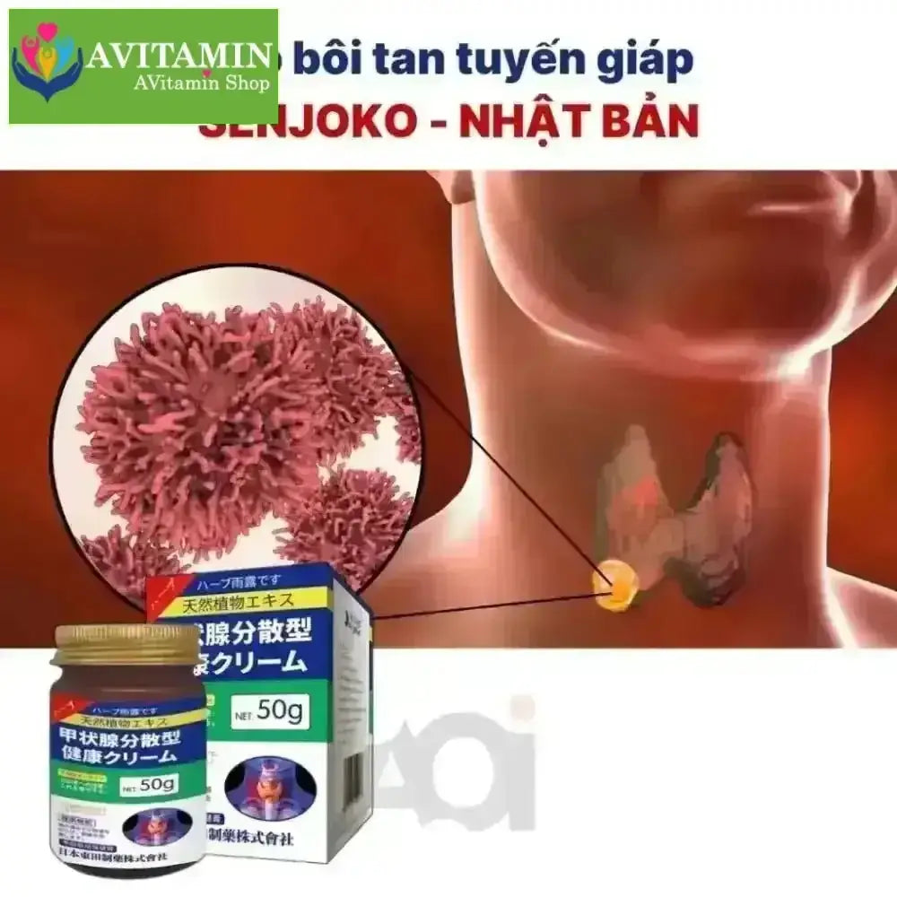 Kem Thảo Mộc Xóa Tan U Tuyến Giáp SENJOKO Nhật Bản 50g – Dưỡng Da Vùng Cổ, Làm Dịu Da, Chăm Sóc Cổ Khỏe Mạnh - AVITAMINSHOP.COM