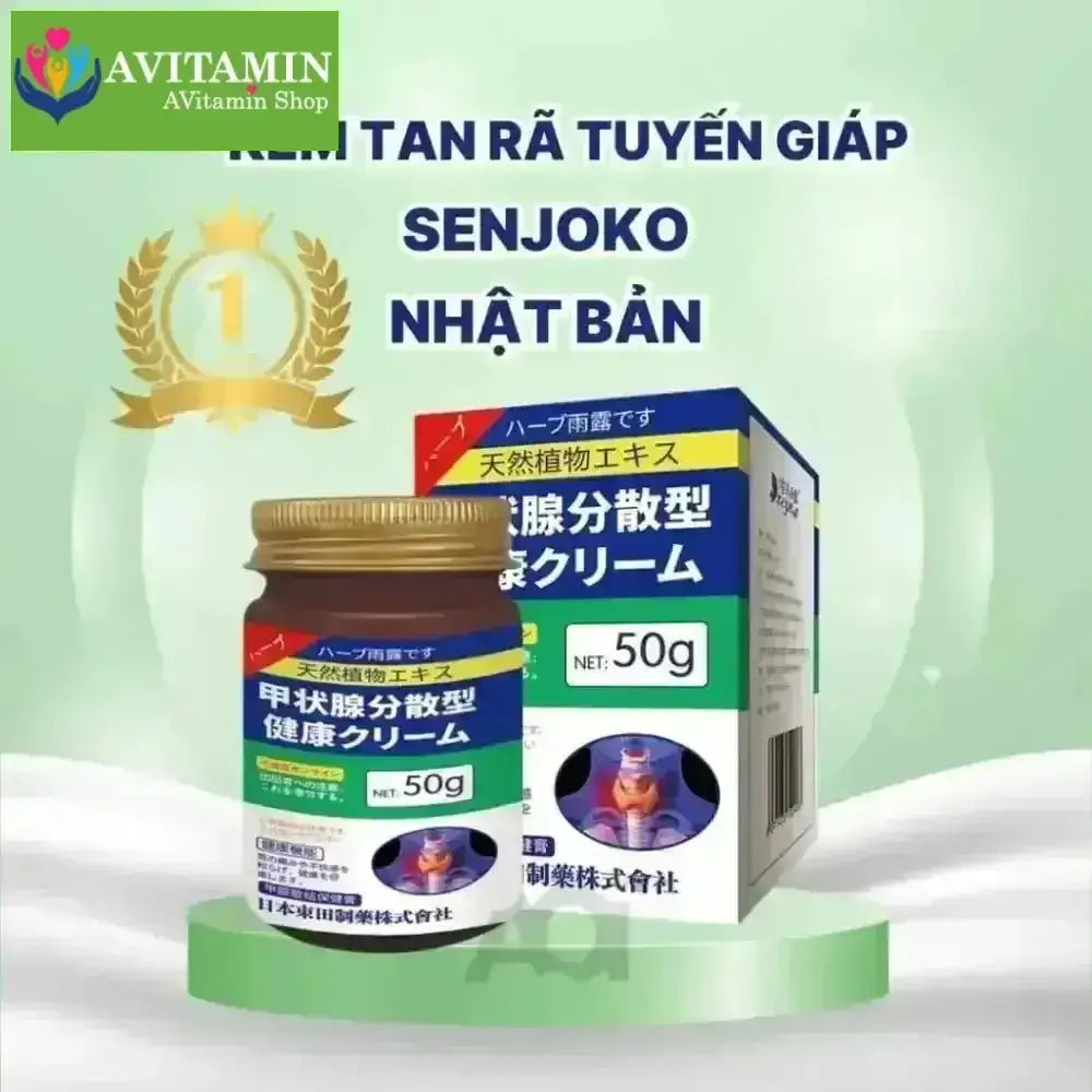 Kem Thảo Mộc Xóa Tan U Tuyến Giáp SENJOKO Nhật Bản 50g – Dưỡng Da Vùng Cổ, Làm Dịu Da, Chăm Sóc Cổ Khỏe Mạnh - AVITAMINSHOP.COM