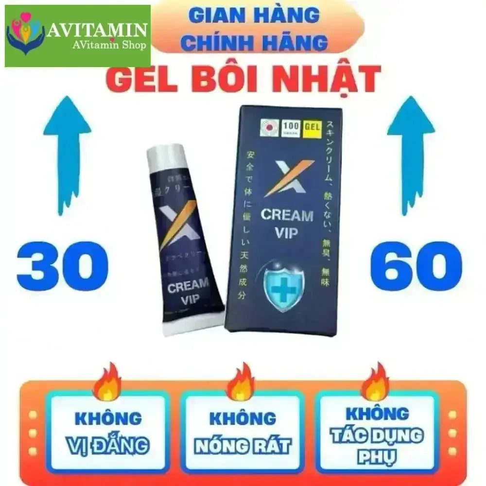 Kem Vip Nhật X - Cream hỗ trợ tăng cường sinh lý phái mạnh - AVITAMINSHOP.COM