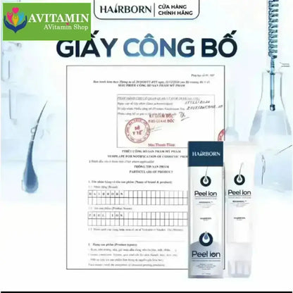 Lăn Mọc Tóc Mocha Hairborn , Tinh Chất Mọc Tóc Công Nghệ Ion Nano 2 chiều , Peel Ion Hairborn 60ml - AVITAMINSHOP.COM