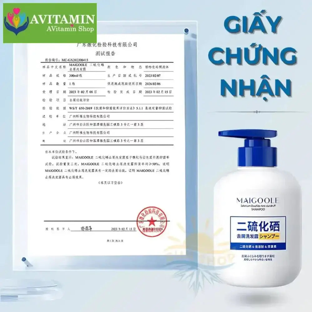 MAIGOOLE - Dầu Gội Chống Gầu Loại Bỏ Nấm Ngứa Da Đầu Nhật Bản, Dứt Điểm Nấm Ngứa, Viêm, Tóc Gãy Rụng Xơ Rối - AVITAMINSHOP.COM