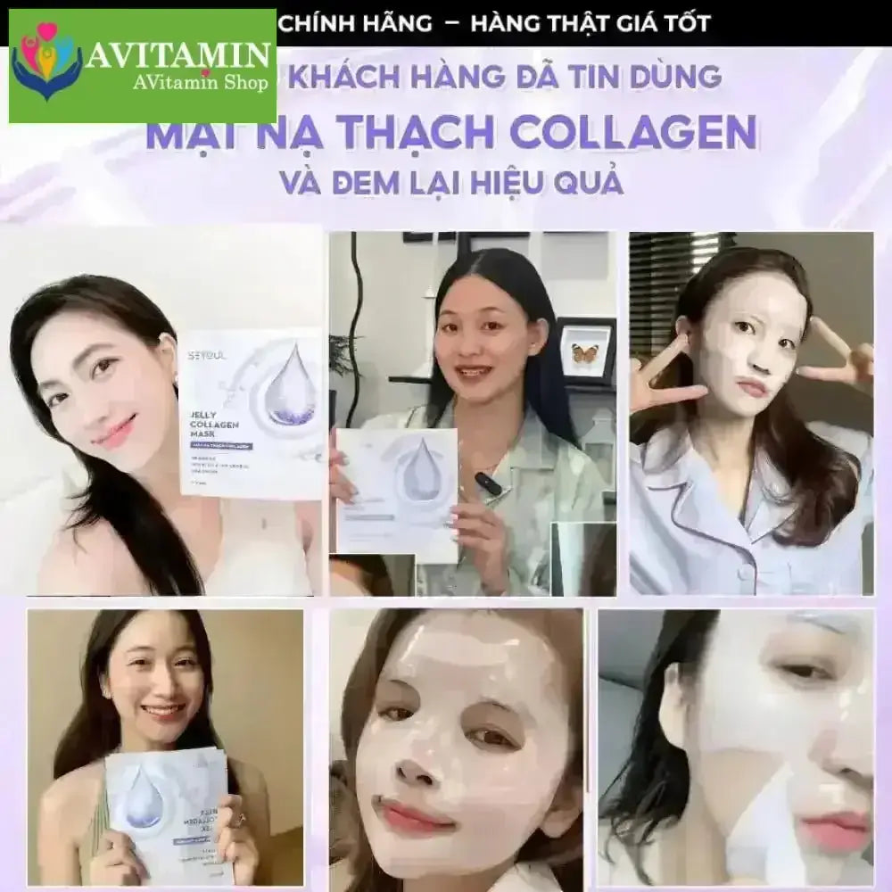 Mặt Nạ Thạch Collagen SEYOUL Hỗ Trợ Dưỡng Trắng, Cấp Ẩm Sâu Giúp Da Đàn Hồi, Căng Bóng Mịn Màng - AVITAMINSHOP.COM