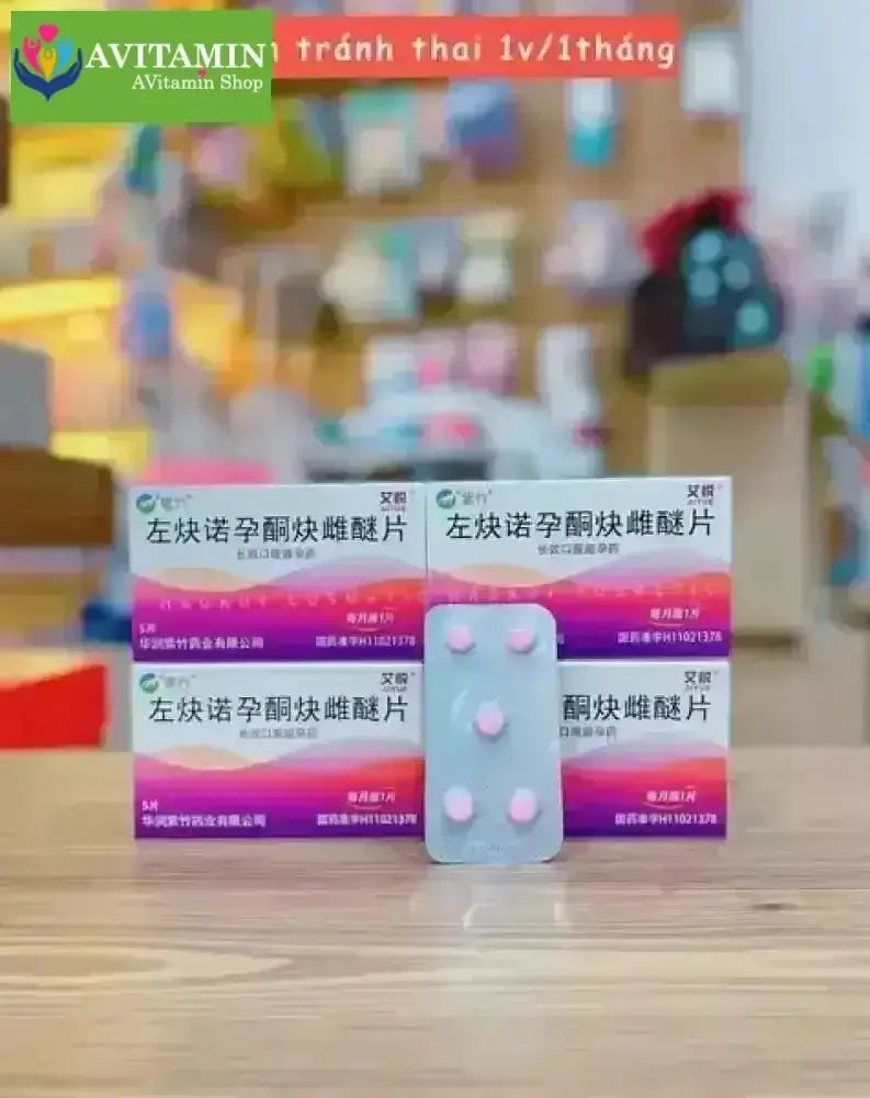 [MẪU MỚI] Viên Uống Tránh Thai Aiyue Hong Kong (Hộp 5 Viên - Tháng 1 Viên) - AVITAMINSHOP.COM