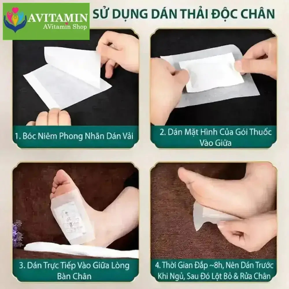 Miếng Dán Thải Độc Bàn Chân Đông Y Bắc Kinh Giúp Ngủ Ngon, Cải Thiện Giấc Ngủ - AVITAMINSHOP.COM