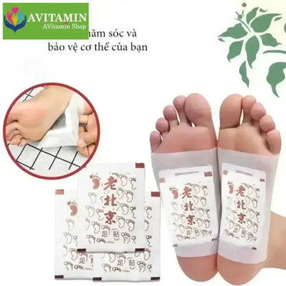 Miếng Dán Thải Độc Bàn Chân Đông Y Bắc Kinh Giúp Ngủ Ngon, Cải Thiện Giấc Ngủ - AVITAMINSHOP.COM