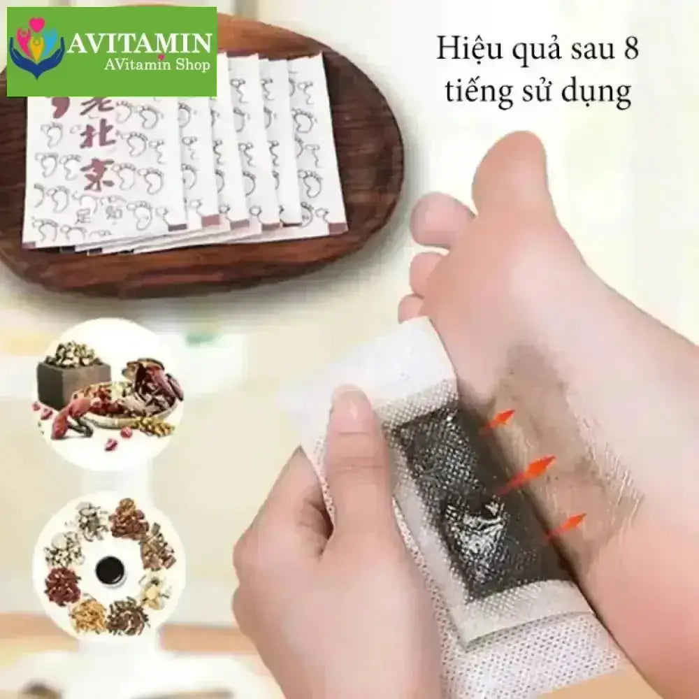 Miếng Dán Thải Độc Bàn Chân Đông Y Bắc Kinh Giúp Ngủ Ngon, Cải Thiện Giấc Ngủ - AVITAMINSHOP.COM