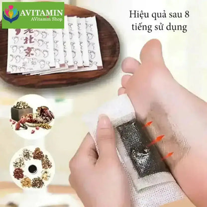 Miếng Dán Thải Độc Bàn Chân Đông Y Bắc Kinh Giúp Ngủ Ngon, Cải Thiện Giấc Ngủ - AVITAMINSHOP.COM