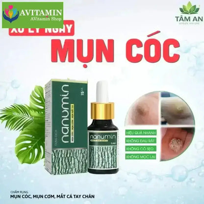 [MỤN CÓC] Tinh Chất Xử Lý Mụn Cóc, Mụn Cơm, Mắt Cá Nanumin 15ml - AVITAMINSHOP.COM