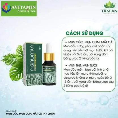 [MỤN CÓC] Tinh Chất Xử Lý Mụn Cóc, Mụn Cơm, Mắt Cá Nanumin 15ml - AVITAMINSHOP.COM