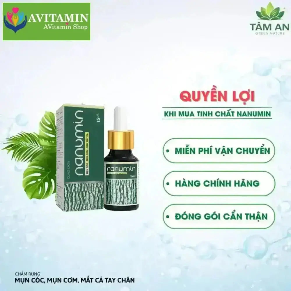 [MỤN CÓC] Tinh Chất Xử Lý Mụn Cóc, Mụn Cơm, Mắt Cá Nanumin 15ml - AVITAMINSHOP.COM