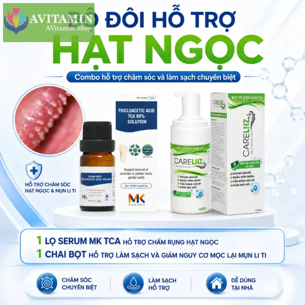 [MỤN VÙNG KÍN] Dung Dịch Xử Lý Hạt Ngọc Sùi Mào Gà MK TCA (Che Tên)