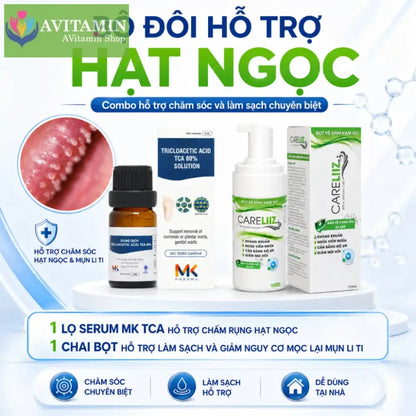 [MỤN VÙNG KÍN] Dung Dịch Xử Lý Hạt Ngọc Sùi Mào Gà MK TCA (Che Tên)