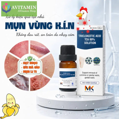 [MỤN VÙNG KÍN] Dung Dịch Xử Lý Hạt Ngọc Sùi Mào Gà MK TCA (Che Tên)